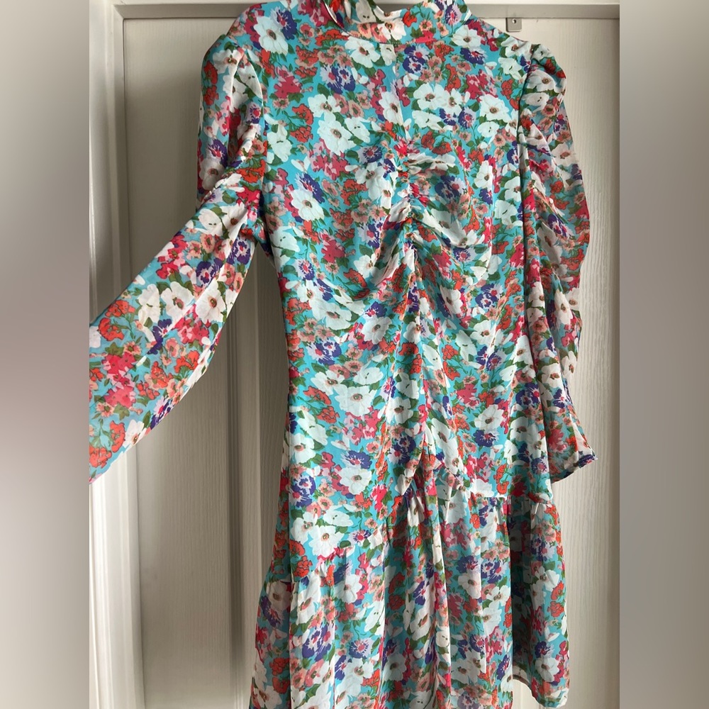 Sugar Lips Long Sleeve Floral Mini Dress - SMALL